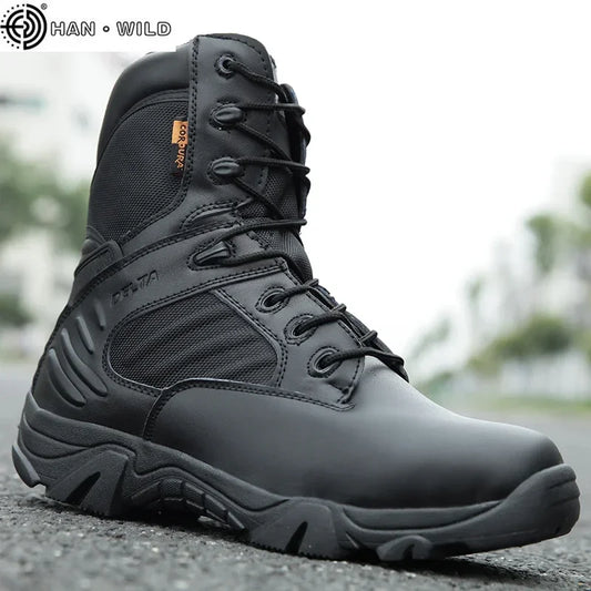 Tactical Mens Boots Special Force Leather Waterproof